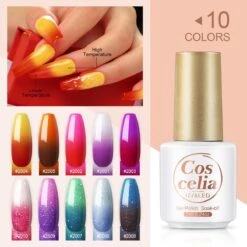 10 Temperatuur Veranderende Kleuren Gellak - Gel Nagellak - Gellakset - Nagelset - Temperature Change Nail Polish - Manicureset - 10 Kleuren Gel Polish - Gelnagels - Nagellak - Gelnagel Kit -Mode-Cosmetica Winkel 1200x1200 789