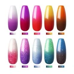 10 Temperatuur Veranderende Kleuren Gellak - Gel Nagellak - Gellakset - Nagelset - Temperature Change Nail Polish - Manicureset - 10 Kleuren Gel Polish - Gelnagels - Nagellak - Gelnagel Kit -Mode-Cosmetica Winkel 1200x1200 791