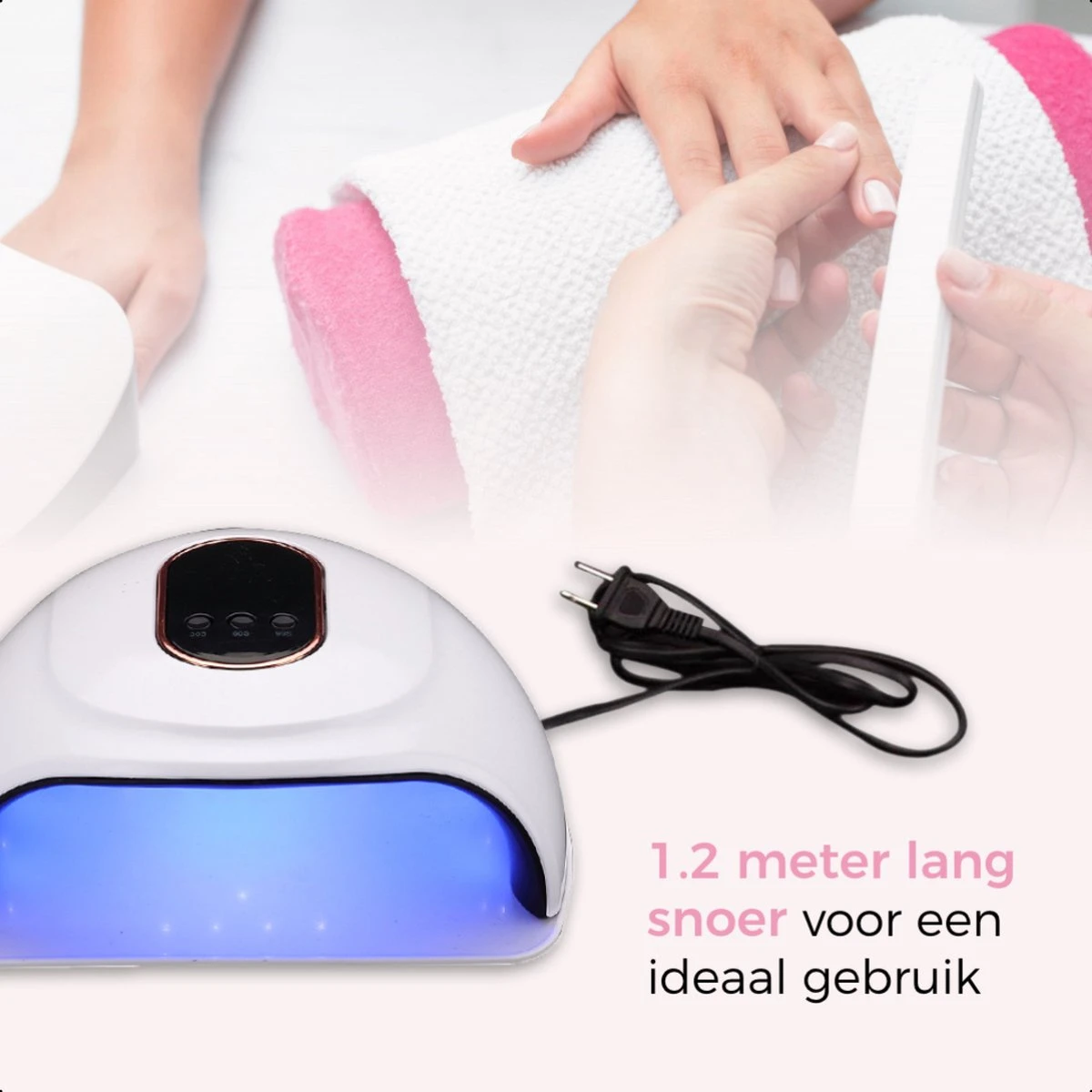 Price2buy UV Lamp Gelnagels + Extra's - Nagellamp - Set Met Nageldroger - Gellak Lamp - Draagbaar 8 Price2buy UV Lamp Gelnagels + Extra's - Nagellamp - Set Met Nageldroger - Gellak Lamp - Draagbaar - Afbeelding 6