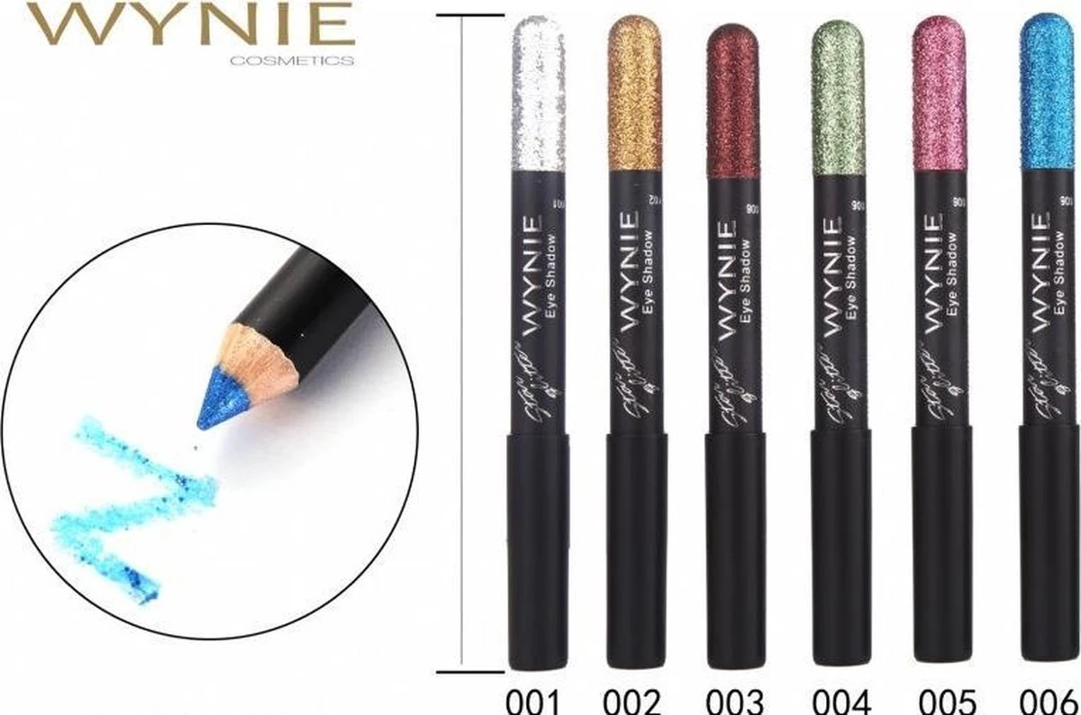 Wynie - Star Glitter - Oogschaduw Potlood - Blauw Glitter - 1 Stuks 4 Wynie - Star Glitter - Oogschaduw Potlood - Blauw Glitter - 1 Stuks - Afbeelding 2