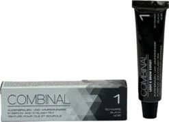 Combinal Wenkbrauw En Wimperverf - Zwart + Combinal Waterstofperoxide 5% - Wimpers - Wenkbrauwen - Wenkbrauwverf - Combideal -Mode-Cosmetica Winkel 1200x865 1