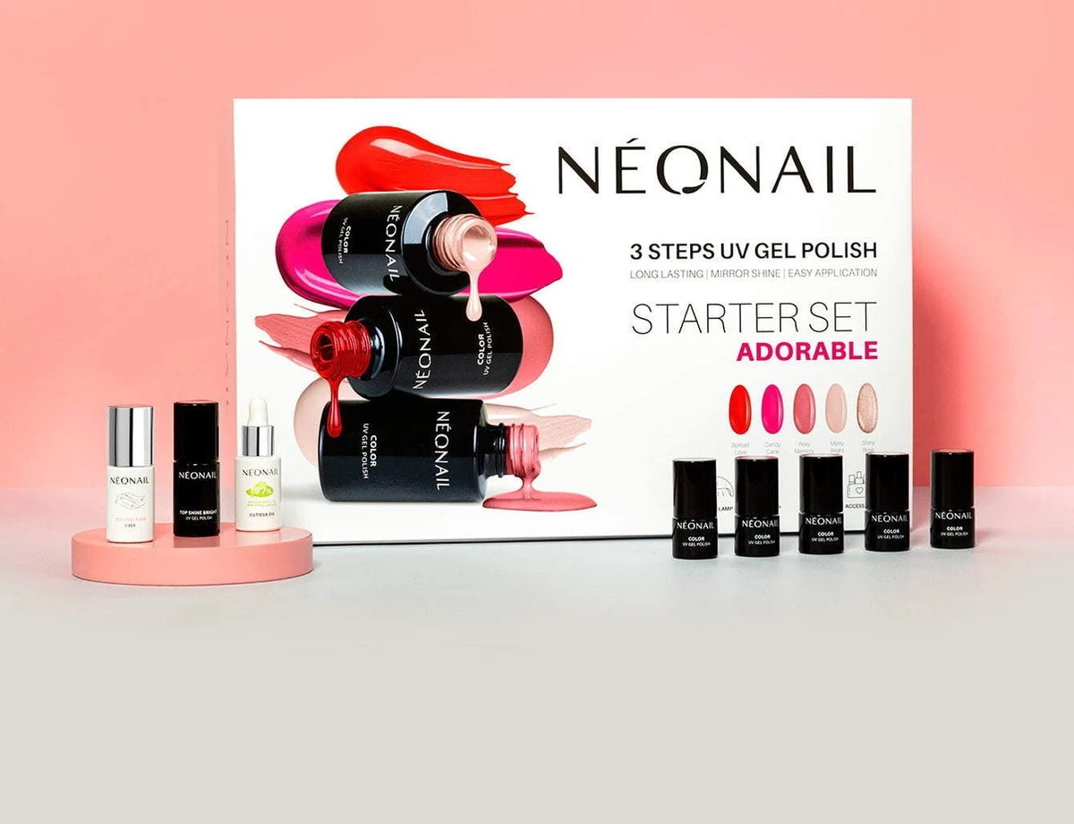 NEONAIL Adorable Starterset Gelnagels | Voor Beginners En Gevorderden | Step By Step | Soak Off | Gellak | Gelpolish 3 NEONAIL Adorable Starterset Gelnagels | Voor Beginners En Gevorderden | Step By Step | Soak Off | Gellak | Gelpolish