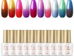 10 Temperatuur Veranderende Kleuren Gellak - Gel Nagellak - Gellakset - Nagelset - Temperature Change Nail Polish - Manicureset - 10 Kleuren Gel Polish - Gelnagels - Nagellak - Gelnagel Kit -Mode-Cosmetica Winkel 1200x925 1