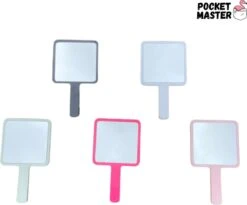PocketMaster® Make-Up Spiegel / Handspiegel Met Handvat - Zwart - Klein - Compact - Handzaam - 8,0 X 8,0 Cm Spiegeloppervlak -Mode-Cosmetica Winkel 1200x997