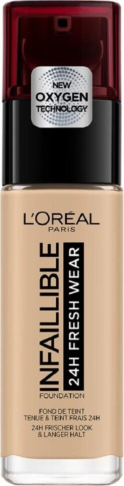 L’Oréal Paris Make-Up Designer Infaillible 24HR Fresh Wear Foundation - 120 Vanille - Langhoudende Foundation Met SPF 25 - 30 Ml -Mode-Cosmetica Winkel 306x1200