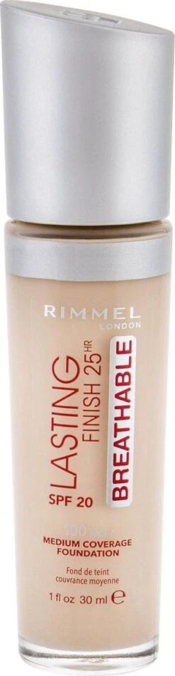 Rimmel London Rimmel Lasting Finish Breathable Foundation - 100 Ivory -Mode-Cosmetica Winkel 312x1200