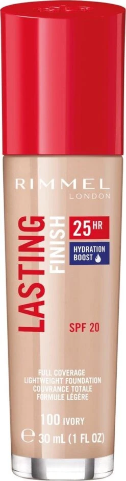 Rimmel London Lasting Finish Foundation - 100 Ivory -Mode-Cosmetica Winkel 315x1200 1