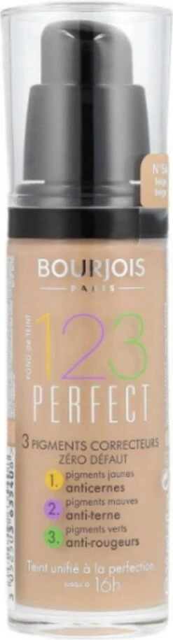 Bourjois 123 Perfect Foundation - 54 Beige Foncé -Mode-Cosmetica Winkel 324x1200 2