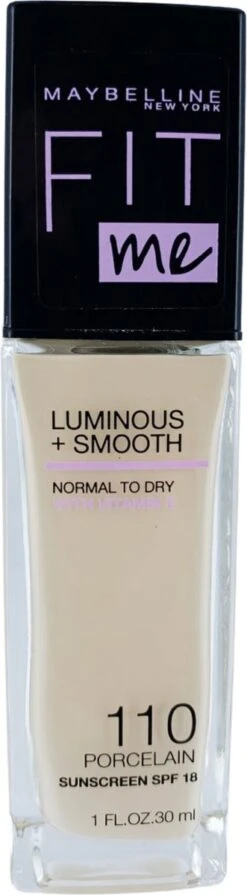 Maybelline - Fit Me Luminous & Smooth Foundation - Porcelain 110 -Mode-Cosmetica Winkel 331x1200