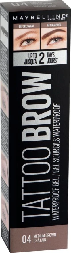 Maybelline Tattoo Brow Waterproof Wenkbrauwgel - 04 Medium Brown 33 Maybelline Tattoo Brow Waterproof Wenkbrauwgel - 04 Medium Brown -Mode-Cosmetica Winkel 337x1200 2