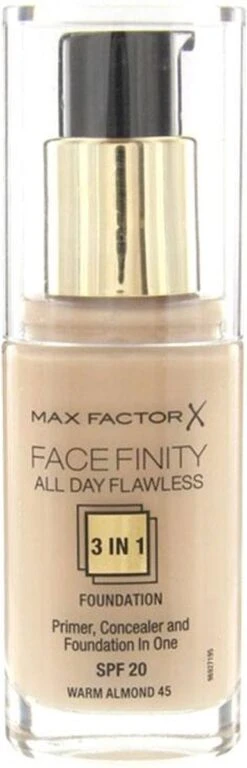 Max Factor Facefinity All Day Flawless 3-in-1 Liquid Foundation - 045 Almond 39 Max Factor Facefinity All Day Flawless 3-in-1 Liquid Foundation - 045 Almond -Mode-Cosmetica Winkel 386x1200 3