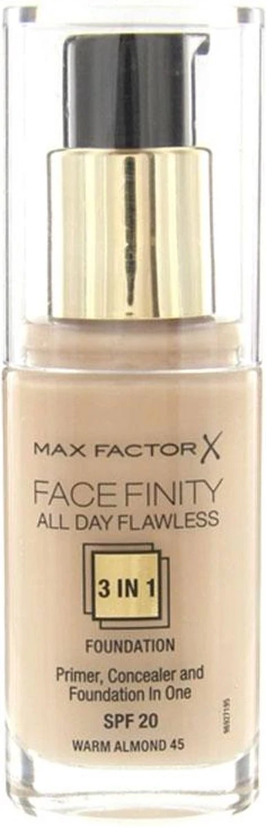 Max Factor Facefinity All Day Flawless 3-in-1 Liquid Foundation - 045 Almond 20 Max Factor Facefinity All Day Flawless 3-in-1 Liquid Foundation - 045 Almond - Afbeelding 18