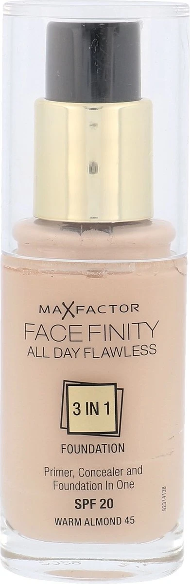 Max Factor Facefinity All Day Flawless 3-in-1 Liquid Foundation - 045 Almond 18 Max Factor Facefinity All Day Flawless 3-in-1 Liquid Foundation - 045 Almond - Afbeelding 16