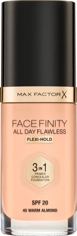 Max Factor Facefinity All Day Flawless 3-in-1 Liquid Foundation - 045 Almond 35 Max Factor Facefinity All Day Flawless 3-in-1 Liquid Foundation - 045 Almond -Mode-Cosmetica Winkel 394x1200 2