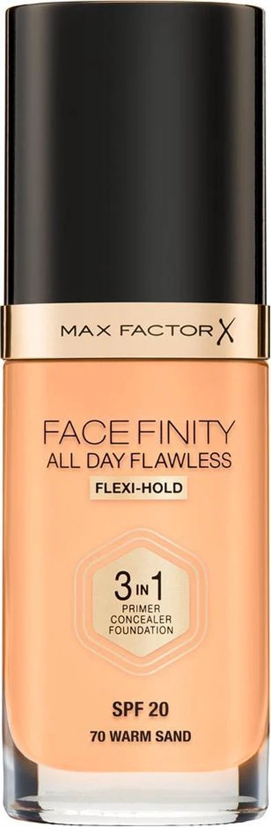 Max Factor Facefinity All Day Flawless 3-In-1 Vegan Foundation 070 Warm Sand 10 Max Factor Facefinity All Day Flawless 3-In-1 Vegan Foundation 070 Warm Sand - Afbeelding 8