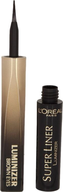 L'Oréal Paris Super Liner Luminizer Brown Eyes Eyeliner - Black Diamond -Mode-Cosmetica Winkel 395x1200 1