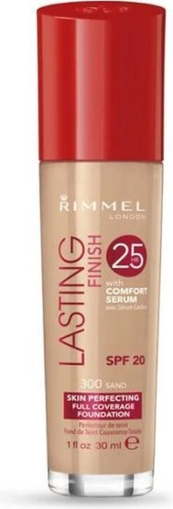 Rimmel London Lasting Finish Foundation - 300 Sand -Mode-Cosmetica Winkel 409x1200
