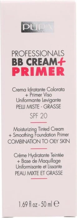 Pupa Milano BB Cream + Primer For Combination To Oily Skin - 001 Nude -Mode-Cosmetica Winkel 425x1200 2