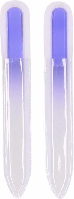 Merkloos Glazen Nagelvijl Paars 2 Stuks