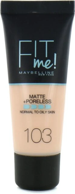 Maybelline Fit Me Matte & Poreless Foundation - 103 Pure Ivo - 30 Ml