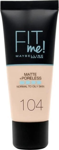 Maybelline Fit Me Matte & Poreless Foundation - 104 Soft Ivory -Mode-Cosmetica Winkel 477x1200