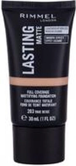 Rimmel London Lasting Matte Foundation - 200 Soft Beige -Mode-Cosmetica Winkel 552x1200 1