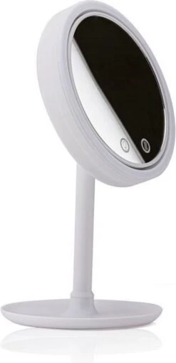 Merkloos Decopatent® Beauty Breeze Mirror - Make-Up Spiegel Met LED Verlichting & Ventilatie - 360° Draaibaar - Make Up 5x Vergrootspiegel -Mode-Cosmetica Winkel 581x1200 3