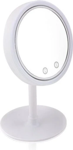 Merkloos Decopatent® Beauty Breeze Mirror - Make-Up Spiegel Met LED Verlichting & Ventilatie - 360° Draaibaar - Make Up 5x Vergrootspiegel -Mode-Cosmetica Winkel 583x1200