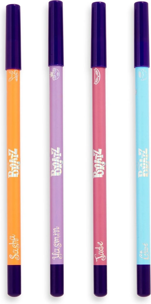 Makeup Revolution X Bratz Kohl Liner Set - Eyeliner/Oogpotlood Set - Pastel Lila, Roze, Oranje & Blauw 4 Makeup Revolution X Bratz Kohl Liner Set - Eyeliner/Oogpotlood Set - Pastel Lila, Roze, Oranje & Blauw - Afbeelding 2