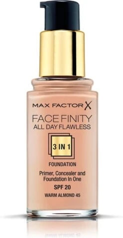 Max Factor Facefinity All Day Flawless 3-in-1 Liquid Foundation - 045 Almond 24 Max Factor Facefinity All Day Flawless 3-in-1 Liquid Foundation - 045 Almond -Mode-Cosmetica Winkel 622x1200 2