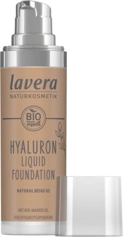 Lavera Hyaluron Liquid Foundation Natural Beige 05 - 30 Ml -Mode-Cosmetica Winkel 624x1200 1