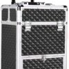 Monkey's Aluminium Kapperskoffer - Zwart - Beauty Case - Cosmeticakoffer - Make-upkoffer - Trolley - 360 Graden Wielen - 34 X 24 X 55.5 Cm
