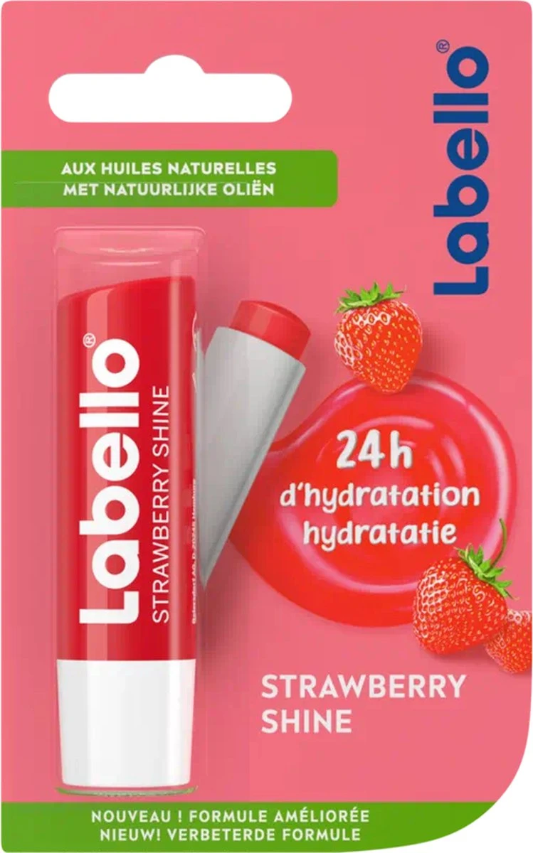 Labello Lippenbalsem Fruity Shine Strawberry Blister (5.5ml) 3 Labello Lippenbalsem Fruity Shine Strawberry Blister (5.5ml)