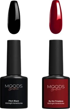 Moods Gellac - Pitch Black En By The Fireplace - Gellak - Midnight Kleuren - 2 X 15ML