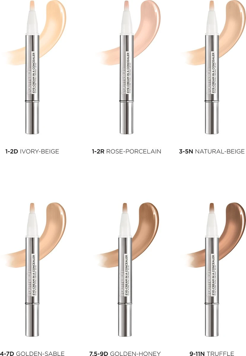 L’Oréal Paris - True Match Eye-Cream In A Concealer - 1-2R Rose Porcelain 9 L’Oréal Paris - True Match Eye-Cream In A Concealer - 1-2R Rose Porcelain - Afbeelding 7