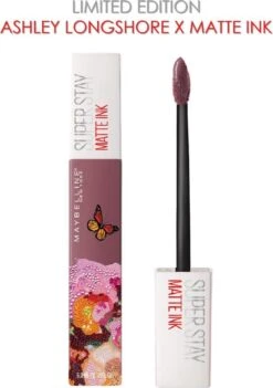 Maybelline Superstay Langhoudende Lippenstift - Matte Ink X Ashley Longshore - 95 Visionary - Paars - Limited Edition -Mode-Cosmetica Winkel 845x1200