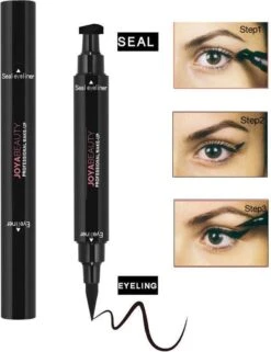 Joya Beauty® Eyeliner Met Wing Stempel | Zwarte Oog Stempel | 2 In 1 Eyeliner | Eyeliner Tool | Wing Eyeliner | Wing Stamp
