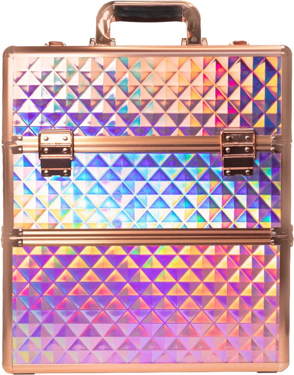 Koffer Groot Holo/Golden Rose XXL Met Opbergvakken 9 Koffer Groot Holo/Golden Rose XXL Met Opbergvakken - Afbeelding 7