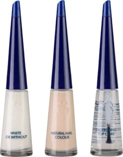 Herome French Manicure Set Salmon - Complete Set In 3 Stappen Een French Manicure - Met Een Salmon Kleurlak, Een Witte Nagellak Voor De Nagelranden En Een Top Coat - 3x10ml. -Mode-Cosmetica Winkel 942x1200