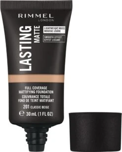 Rimmel London Lasting Matte Foundation - 201 Classic Beige -Mode-Cosmetica Winkel 966x1200 1