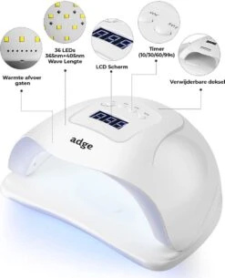 Adge - 54W LED Nageldroger Voor Gelnagels - Geschikt Voor ALLE Nagel Gellak - 36 LEDs - Met Timer -Mode-Cosmetica Winkel 972x1200 4